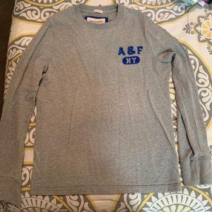 ABERCROMBIE AND FITCH GRAY TEEN LONG SLEEVE SHIRT